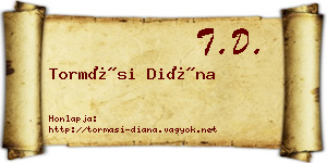 Tormási Diána névjegykártya