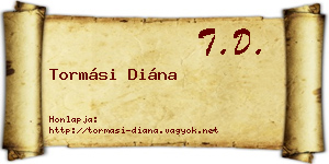 Tormási Diána névjegykártya